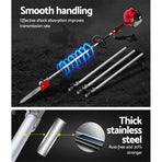 Giantz 62CC Pole Chainsaw Hedge Trimmer Brush Cutter Whipper 7-in-1 5.6m Red, image 4