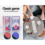 500pcs Poker Chips Set Casino Texas Hold'em Gambling Party Game Dice Cards Case - 45-Degree Angle