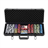 Poker Chip Set 500PC 14g Chips Casino Gambling Party Game Dice Cards - Side View