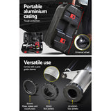 Giantz Petrol Post Driver 38CC 4-Stroke Rammer Pile Star Picket Fence Hole Drive Red - Close-Up Angle