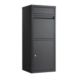 Gardeon Parcel Letterbox Drop Box Package Mailbox Black - Side View