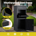 Gardeon Parcel Letterbox Drop Box Package Mailbox Black, image 6