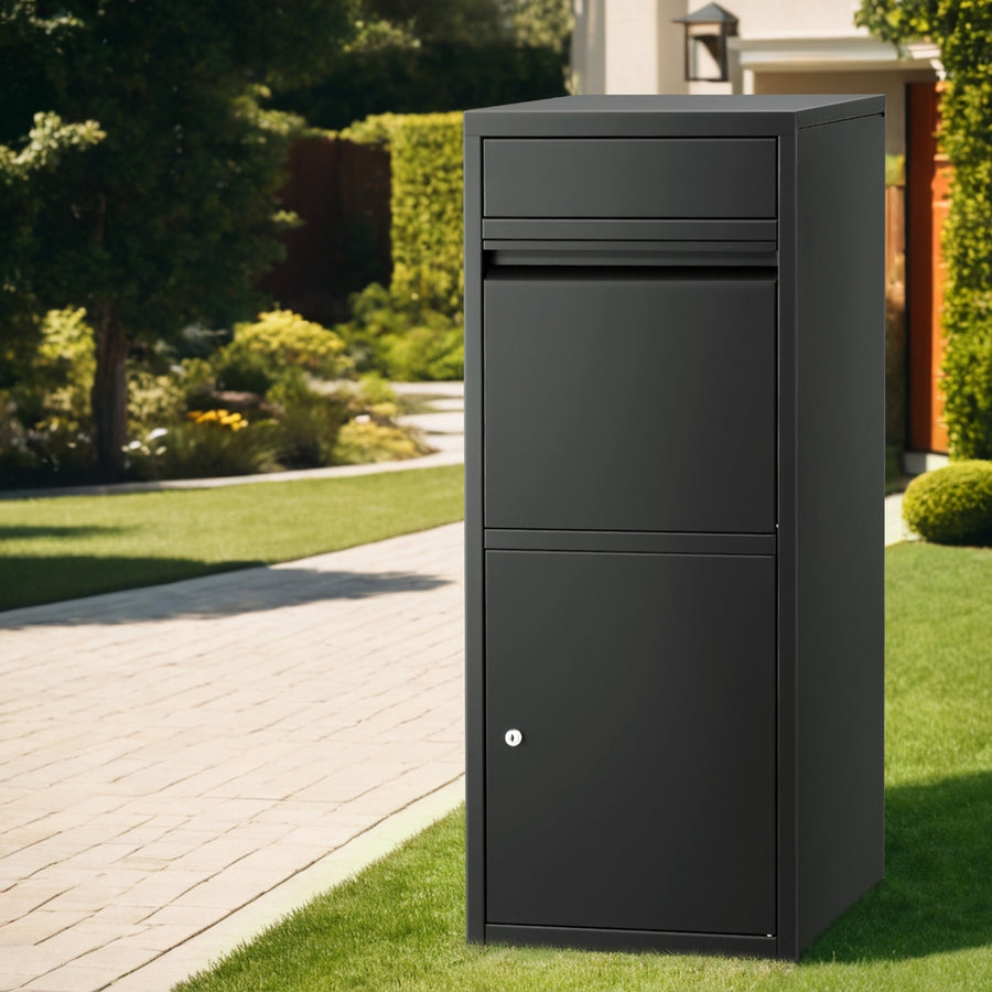 Gardeon Parcel Letterbox Drop Box Package Mailbox Black, image 7