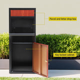 Gardeon Parcel Letterbox Drop Box Package Black - Top-Down View