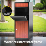 Gardeon Parcel Letterbox Drop Box Package Black - 45-Degree Angle