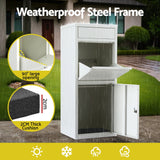 Gardeon Parcel Letterbox Drop Box Package White - Rear View
