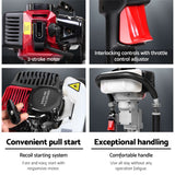 Giantz Petrol Post Driver 2-Stroke 55CC Rammer Pile Star Picket Fence Hole Red - 45-Degree Angle