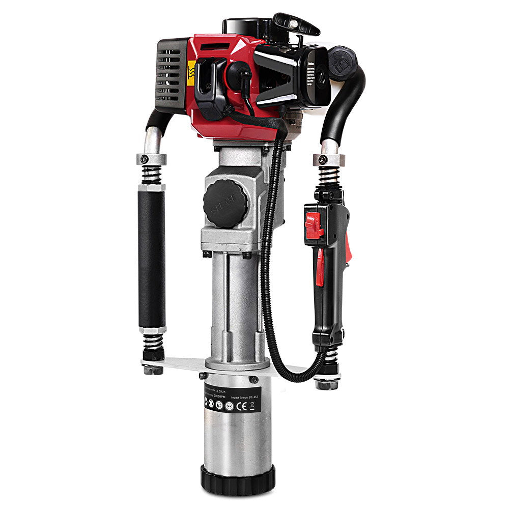 Giantz Petrol Post Driver 2-Stroke 32.7CC Rammer Pile Star Picket Fence Hole Red