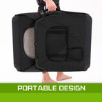 L Portable Soft Dog Crate - BLACK