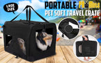 XL Portable Soft Dog Crate - BLACK