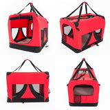 XL Portable Soft Dog Crate - RED - Side View