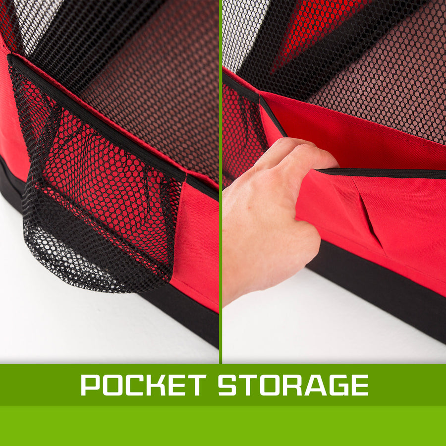 XL Portable Soft Dog Crate - RED