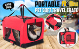 XL Portable Soft Dog Crate - RED