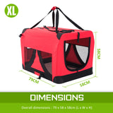 XL Portable Soft Dog Crate - RED - Extra Image