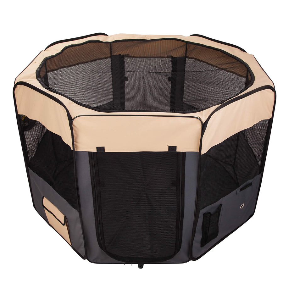 XL Pet Portable Soft Playpen - GREY