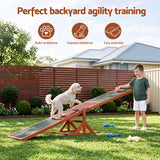 i.Pet Dog Agility Equipment Pet Seesaw Obedience Training Puppy Obstacle Outdoor Play 180cm - Low Angle