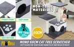 69cm Cat Tree Scratcher MONO - GREY