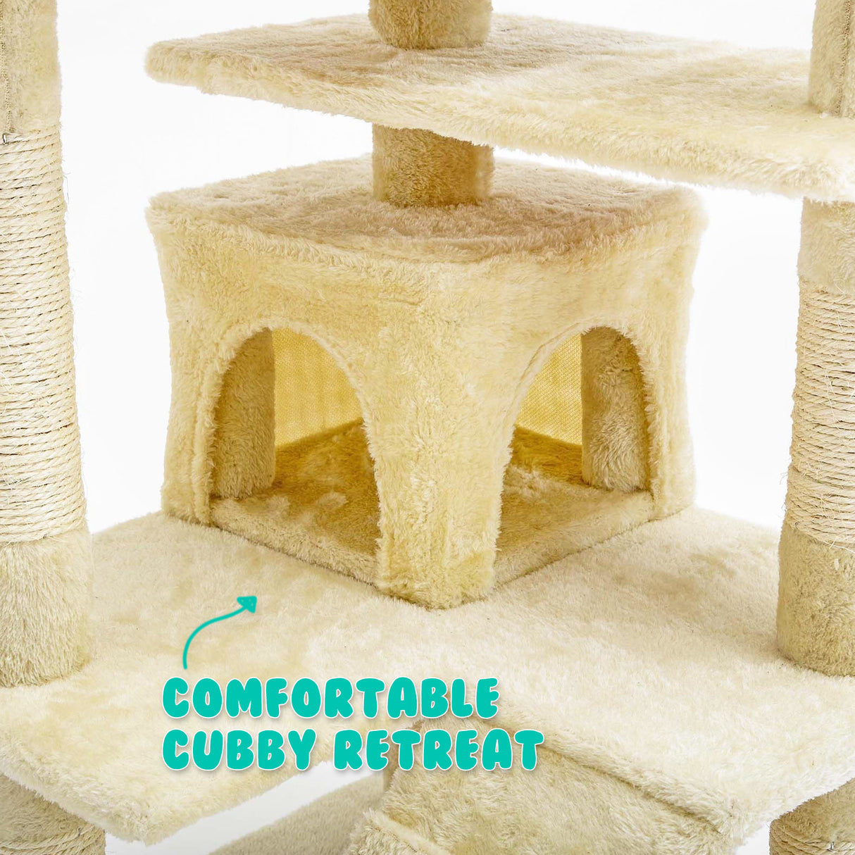 130cm Cat Tree Scratcher SOHO - BEIGE