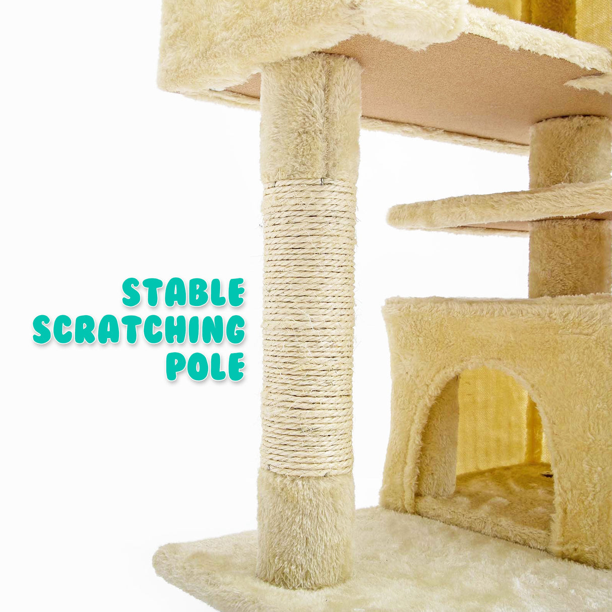 130cm Cat Tree Scratcher SOHO - BEIGE
