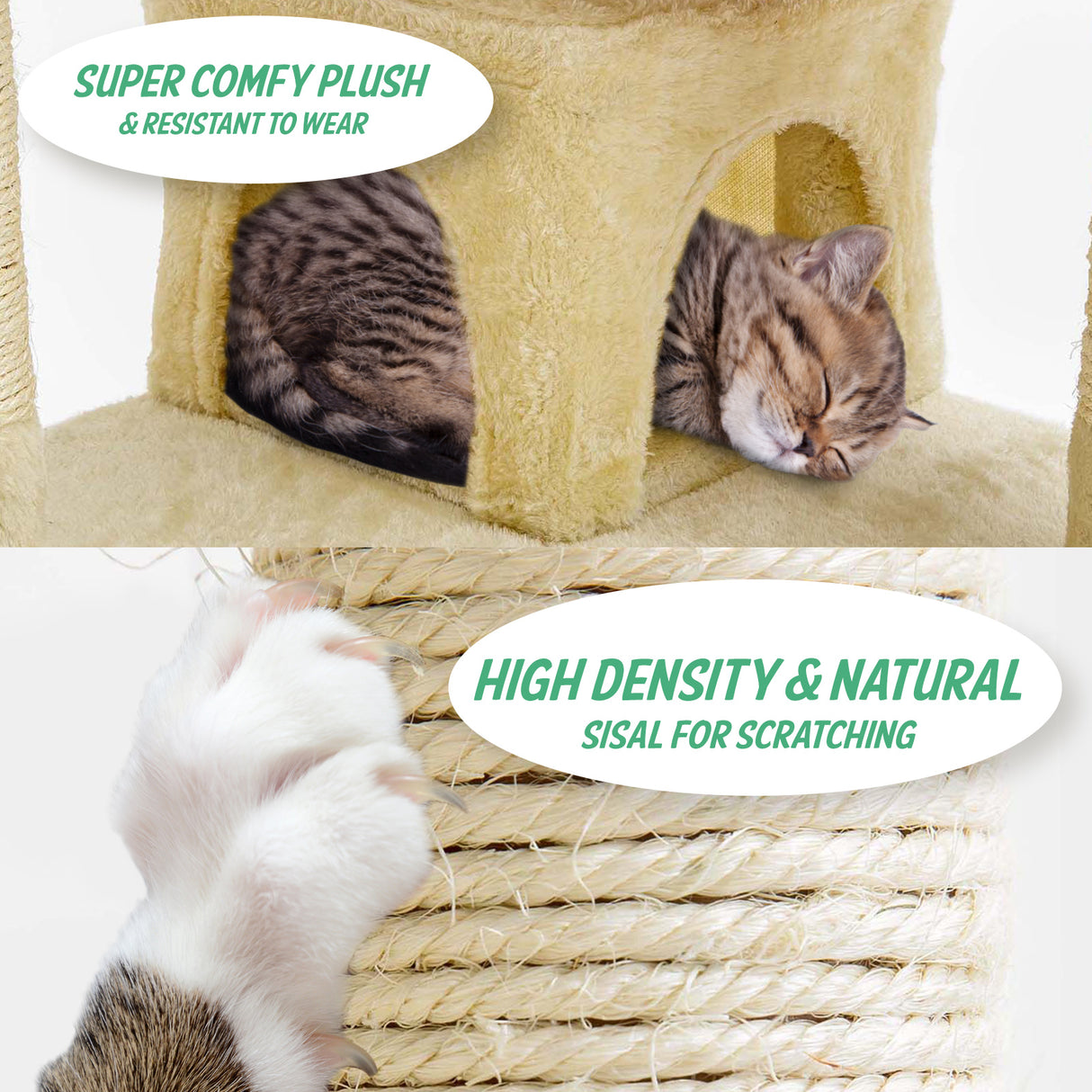 130cm Cat Tree Scratcher SOHO - BEIGE
