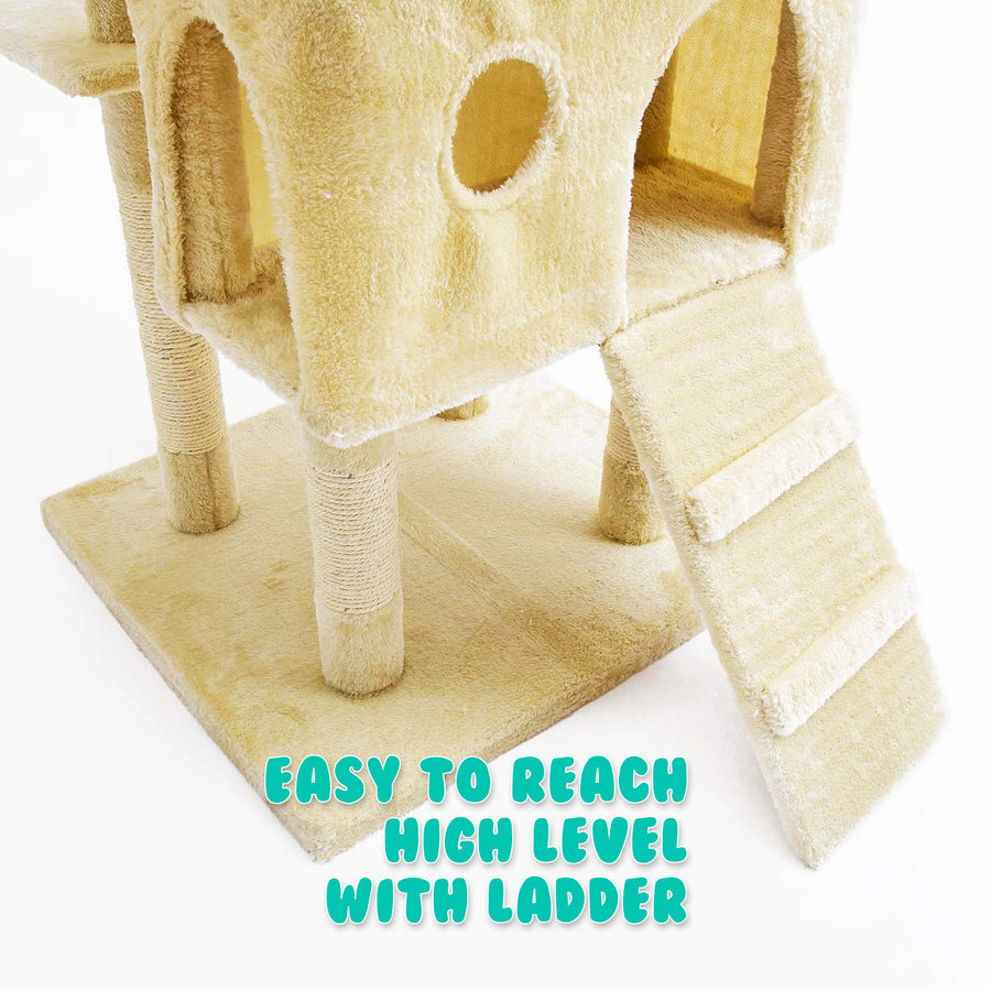 180cm Cat Tree Scratcher JUMBO - BEIGE