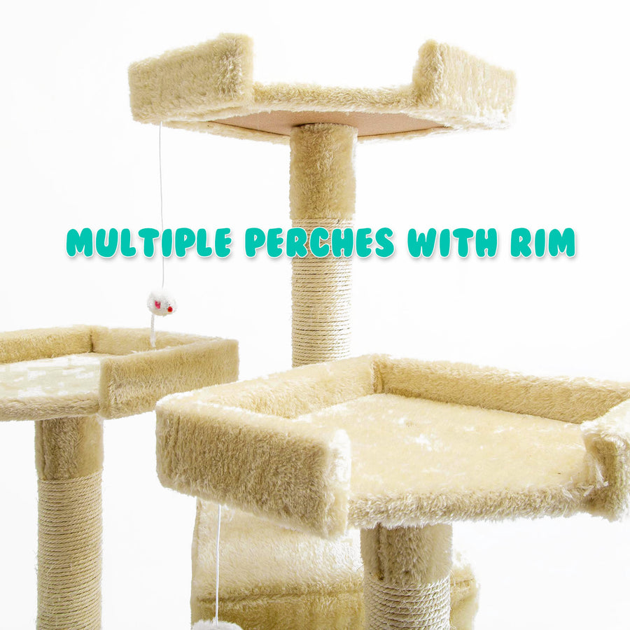 180cm Cat Tree Scratcher JUMBO - BEIGE