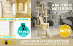 180cm Cat Tree Scratcher JUMBO - BEIGE