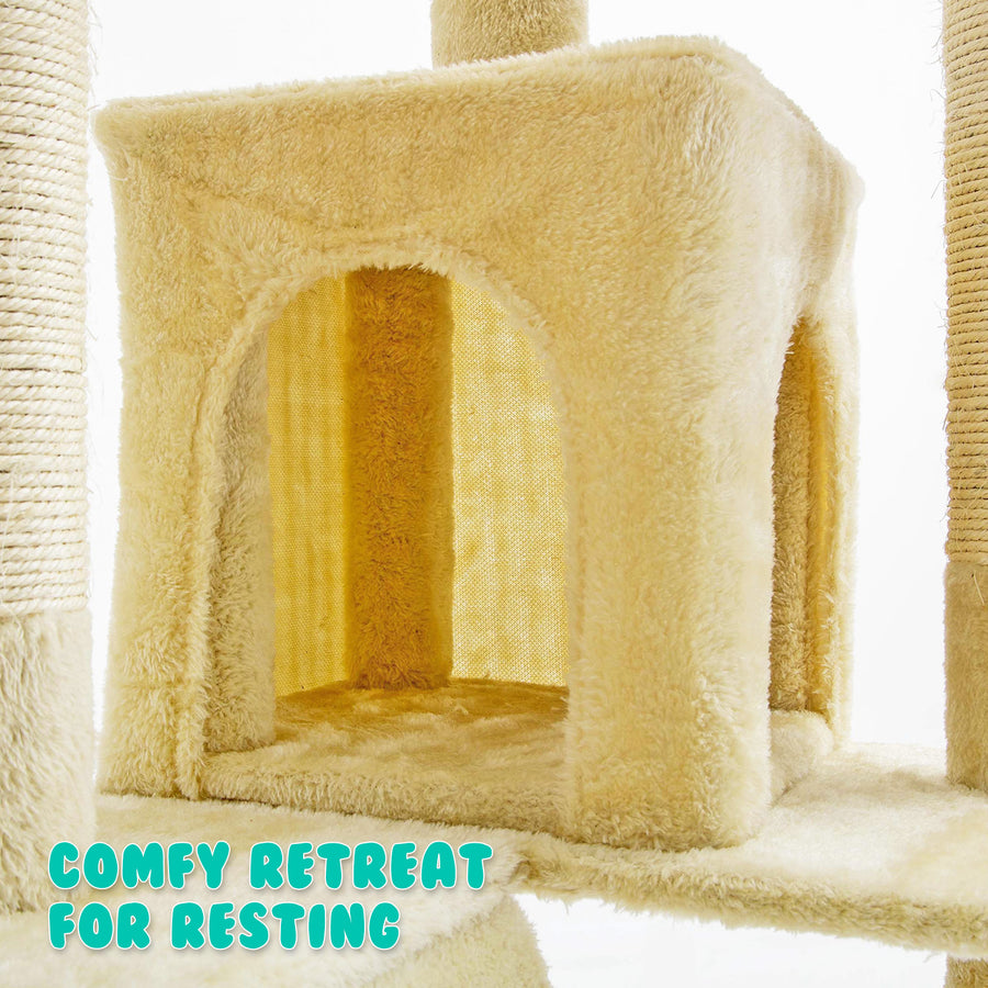 180cm Cat Tree Scratcher JUMBO - BEIGE