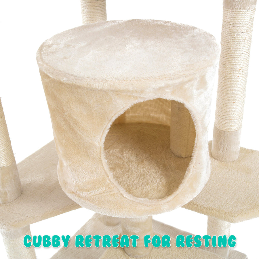 201cm Cat Tree Scratcher PARALA - BEIGE