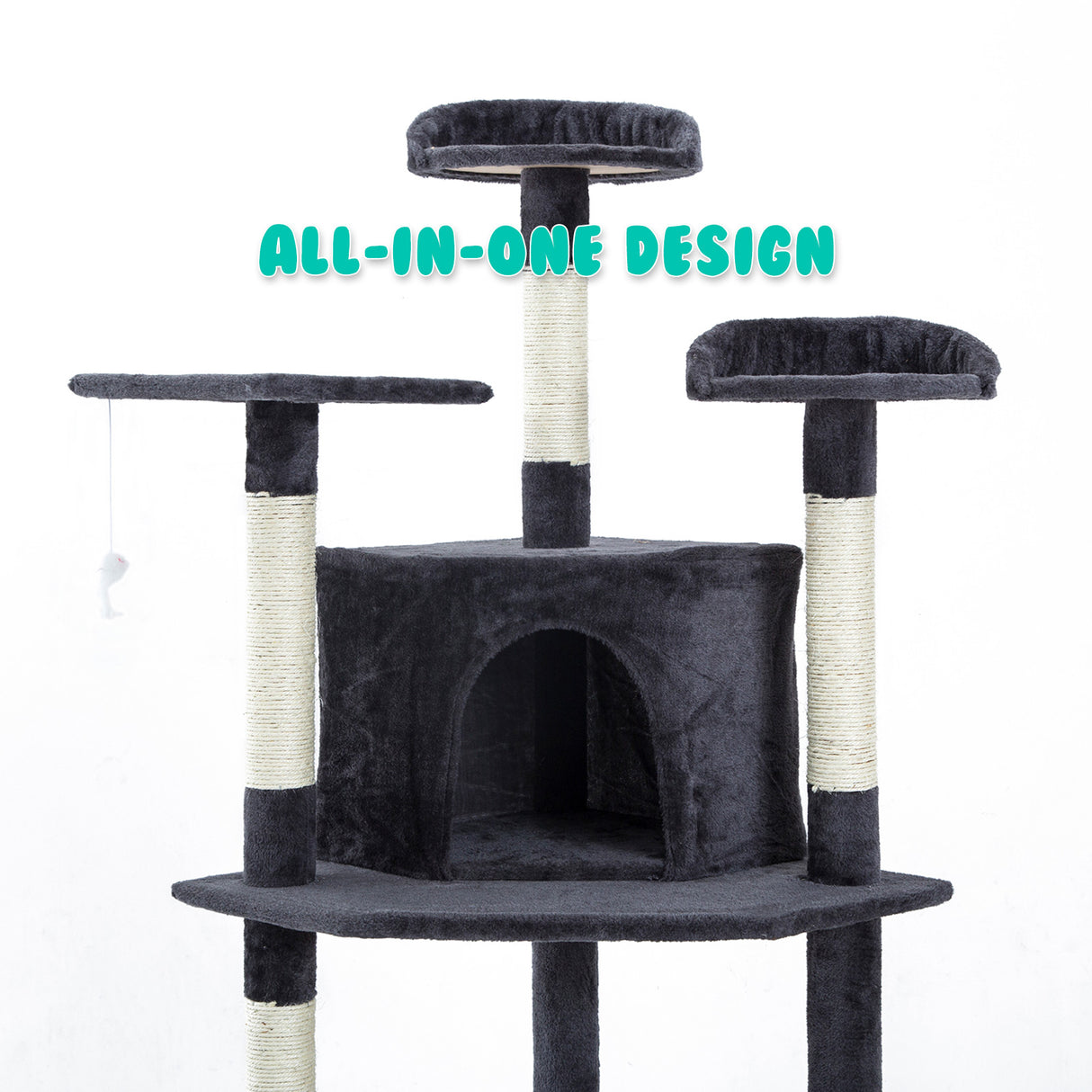 201cm Cat Tree Scratcher PARALA - GREY