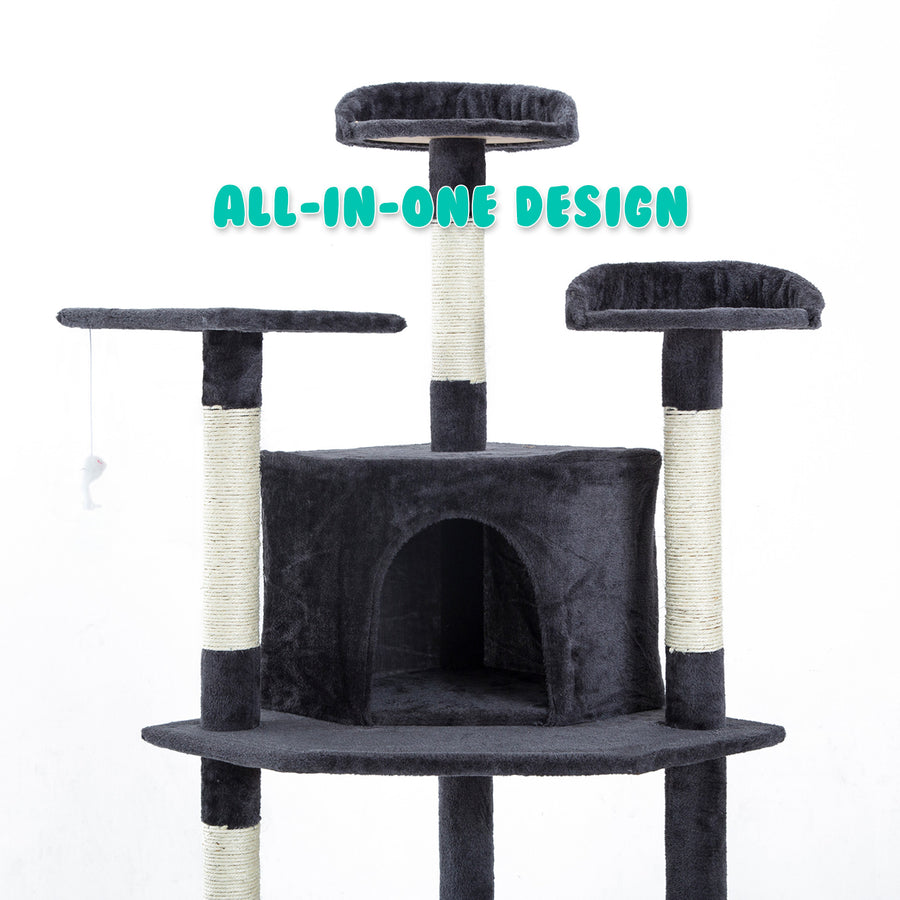 201cm Cat Tree Scratcher PARALA - GREY