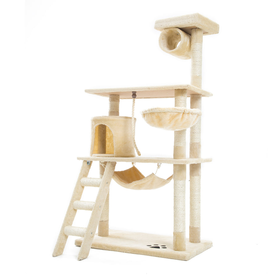 140cm Cat Tree Scratcher MAPLE - BEIGE