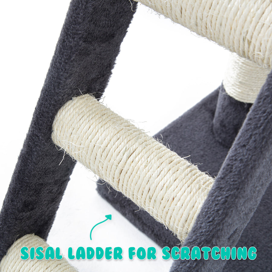 140cm Cat Tree Scratcher MAPLE - GREY