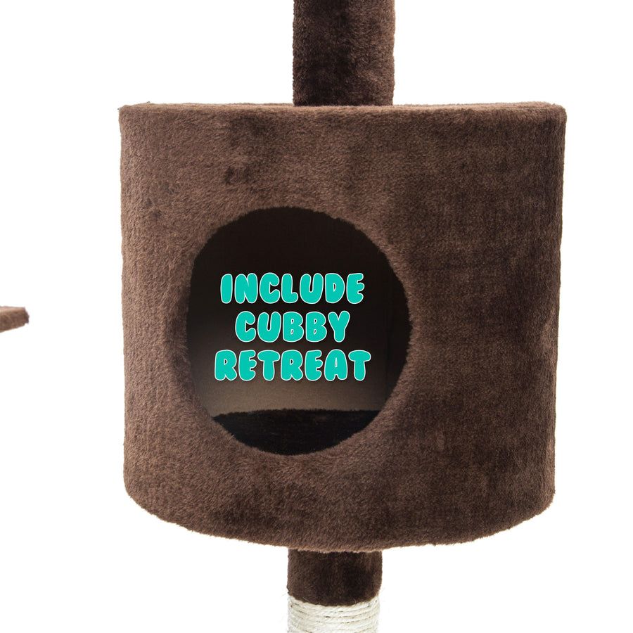 170cm Cat Tree Scratcher FUJI - BROWN