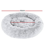 i.Pet Pet Bed Dog Cat 110cm Calming Extra Large Soft Plush Light Charcoal - Front View