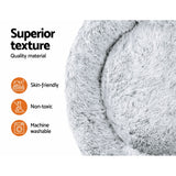 i.Pet Pet Bed Dog Cat 110cm Calming Extra Large Soft Plush Light Charcoal - Top-Down View