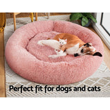 i.Pet Pet Bed Dog Cat 110cm Calming Extra Large Soft Plush Pink - Close-Up Angle