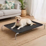 i.Pet Pet Dog Bed Elevated Trampoline Durable Raised Heavy Duty Large Dogs 90x137cm Black - Close-Up Angle