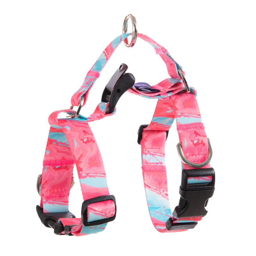 Double-Lined Straps Harness L - MARBLE PINK