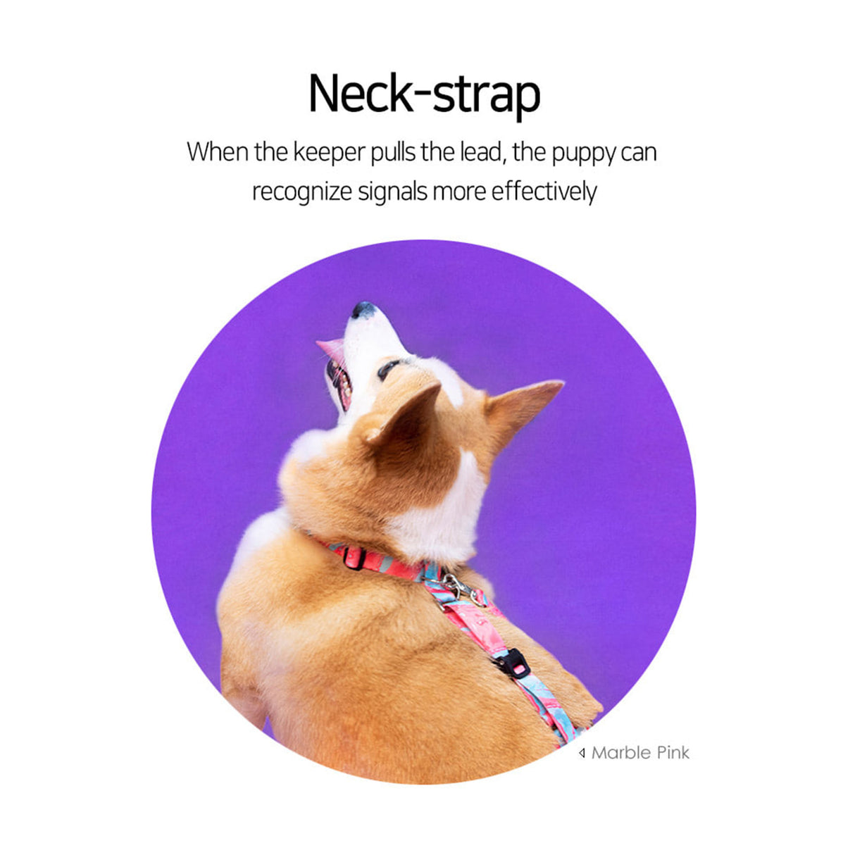 Double-Lined Straps Harness L - NEON CAROL-PINK