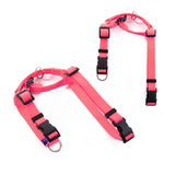 Double-Lined Straps Harness L - NEON CAROL-PINK - 45-Degree Angle