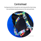 Double-Lined Straps Harness M - SWEET GREEN - Top-Down View