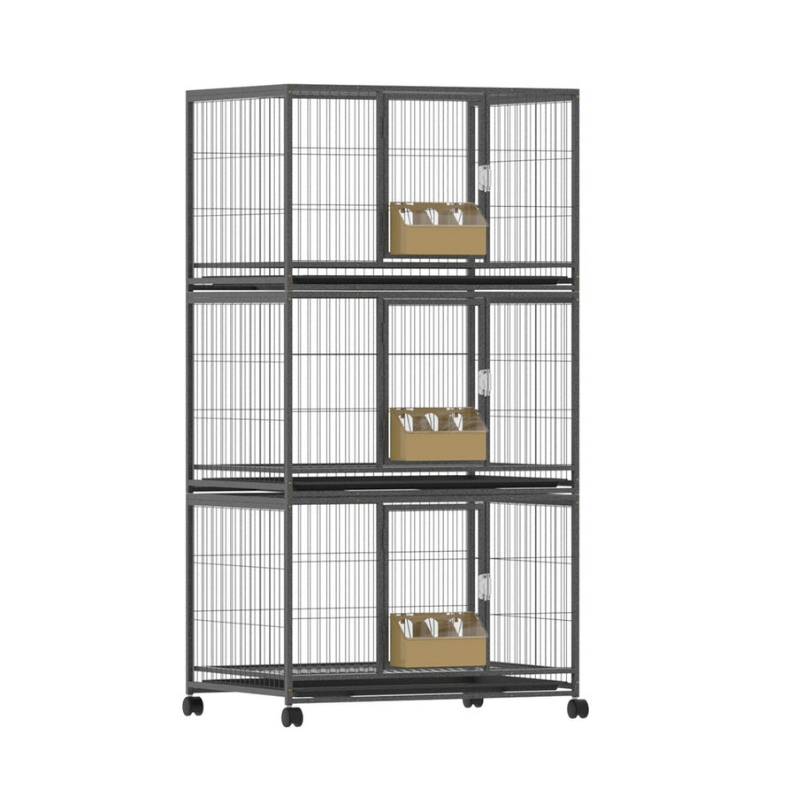 i.Pet Bird Cage Large Bird Cages Aviary Budgie Perch Cage Parrot Pet Stand Wheels, image 7