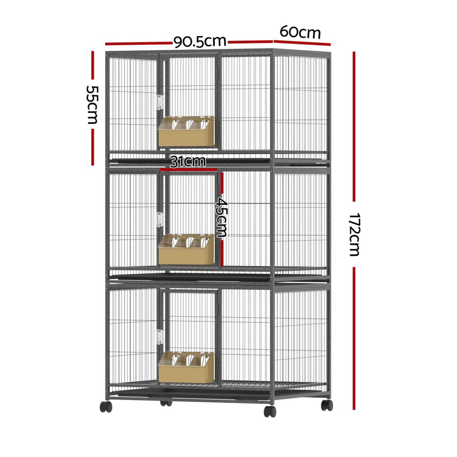 i.Pet Bird Cage Large Bird Cages Aviary Budgie Perch Cage Parrot Pet Stand Wheels, image 2