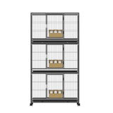 i.Pet Bird Cage Large Bird Cages Aviary Budgie Perch Cage Parrot Pet Stand Wheels - Side View