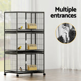 i.Pet Bird Cage Large Bird Cages Aviary Budgie Perch Cage Parrot Pet Stand Wheels - Top-Down View
