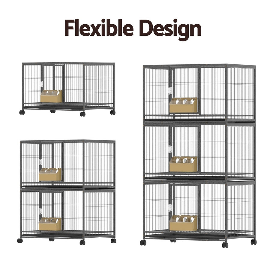 i.Pet Bird Cage Large Bird Cages Aviary Budgie Perch Cage Parrot Pet Stand Wheels, image 5