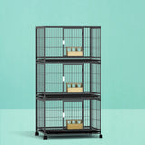 i.Pet Bird Cage Large Bird Cages Aviary Budgie Perch Cage Parrot Pet Stand Wheels - Close-Up Angle