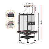 i.Pet Bird Cage Large Cages 155cm Parrot Aviary Stand-Alone Budgie Wheels Castor - Front View
