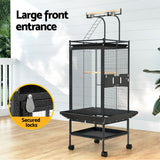 i.Pet Bird Cage Large Cages 155cm Parrot Aviary Stand-Alone Budgie Wheels Castor - Top-Down View